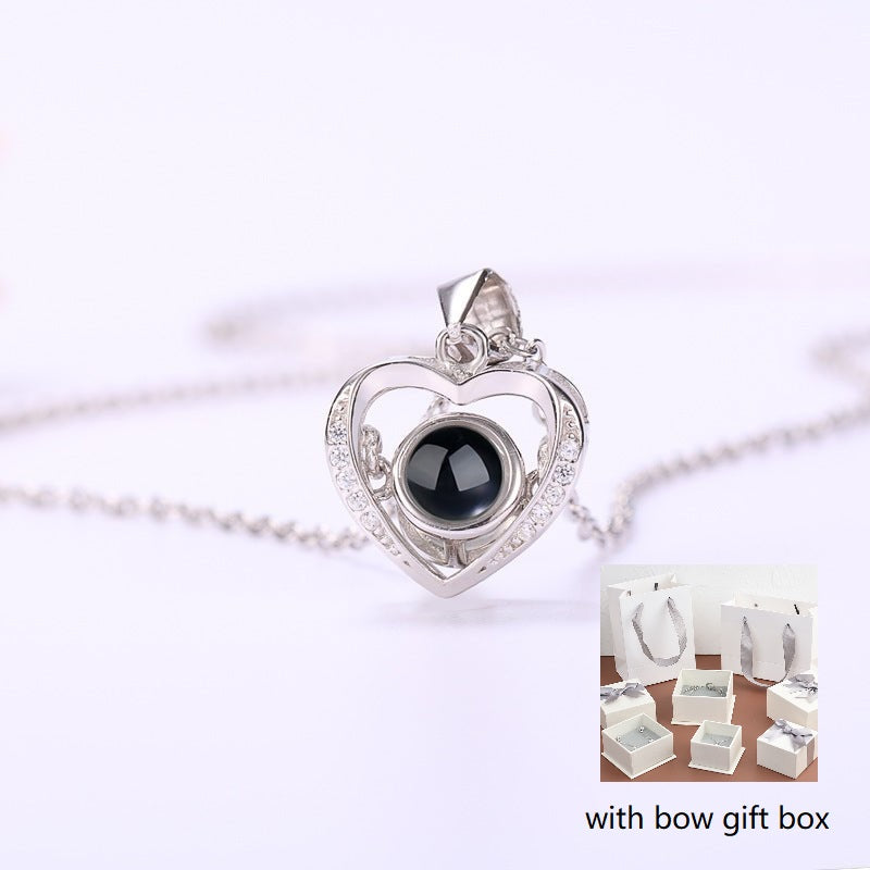 S925 Silver Camera Shaped Customized Photo Projection Necklace