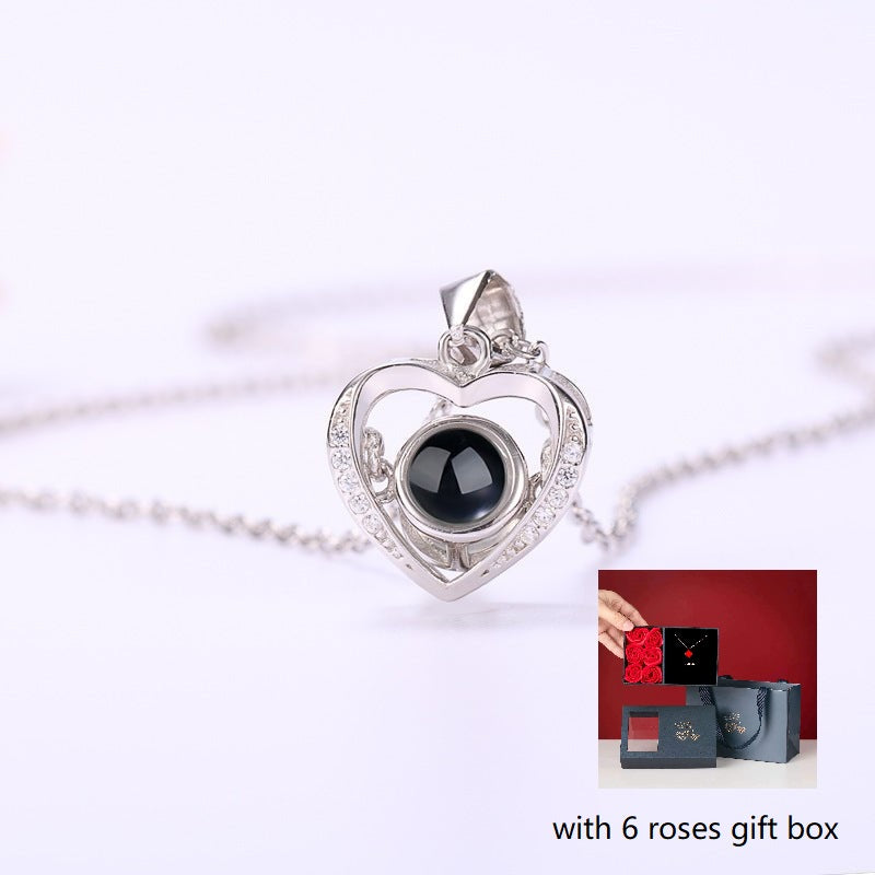 S925 Silver Camera Shaped Customized Photo Projection Necklace