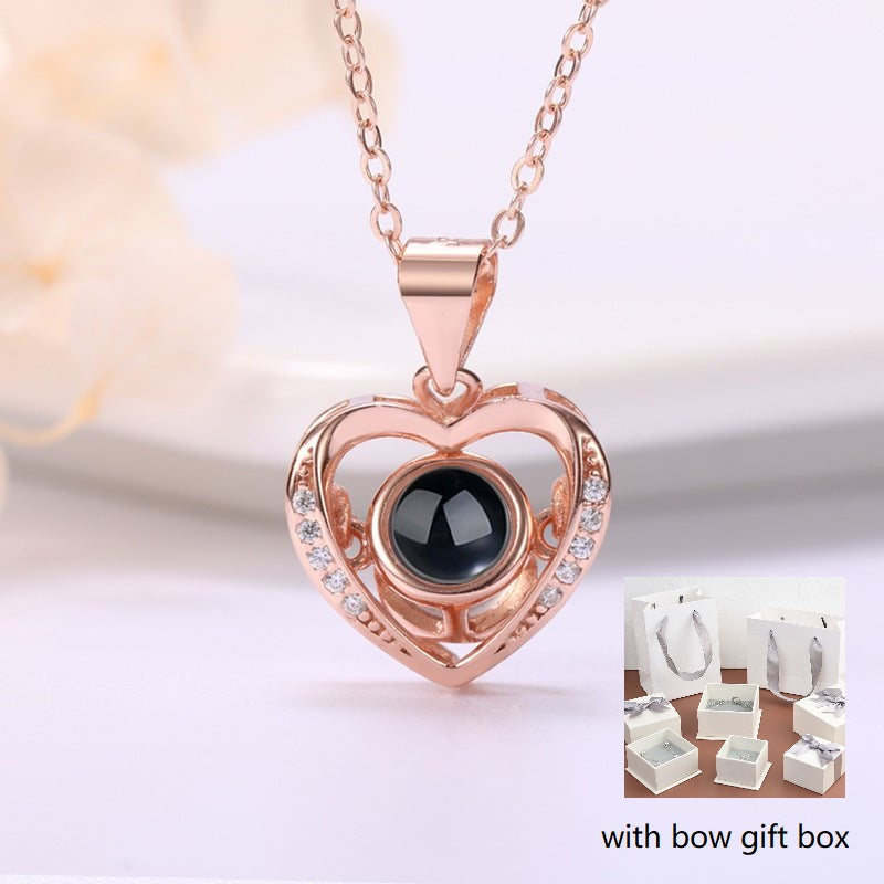 S925 Silver Camera Shaped Customized Photo Projection Necklace