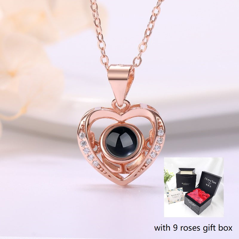 S925 Silver Camera Shaped Customized Photo Projection Necklace